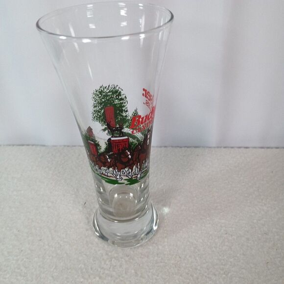 Budweiser Clydesdales Beer Glass Libbey Pilsner 12 oz Horses Vintage 1991 - Picture 2 of 11
